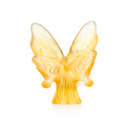DAUM Butterfly Amber-Yellow