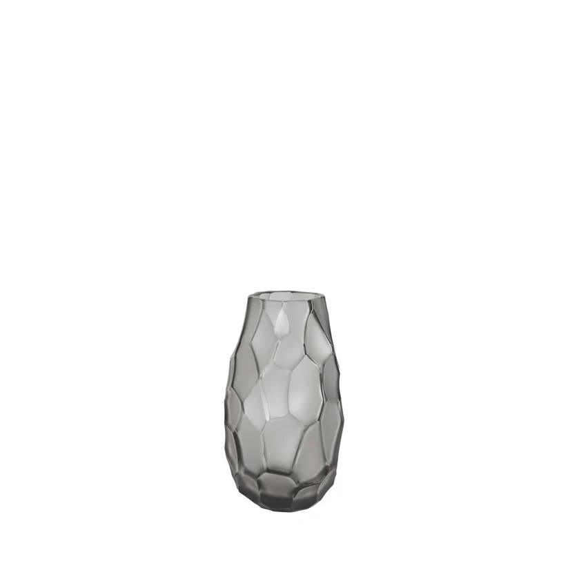 LALIQUE Silex Small Vase Grey Crystal