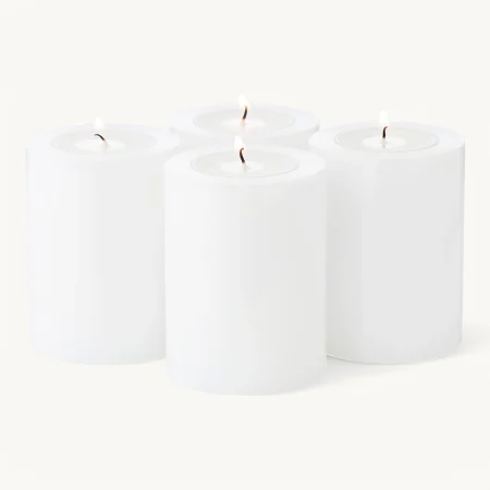 EDZARD 4-piece set of Cornelius long-lasting candles (height 8 cm, ø 6 cm)