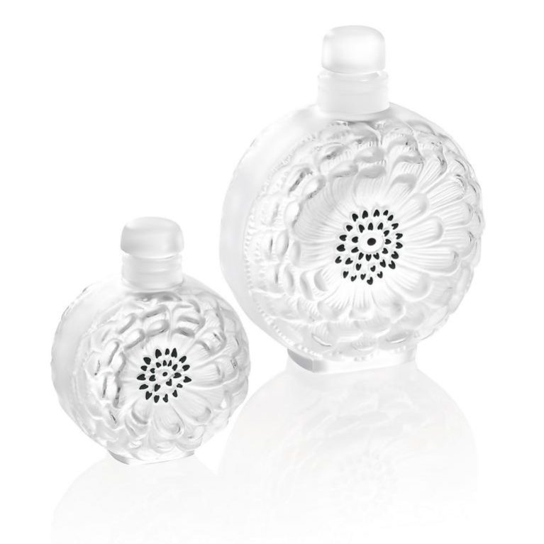 LALIQUE Dahlia Clear Crystal Perfume Bottle No. 4