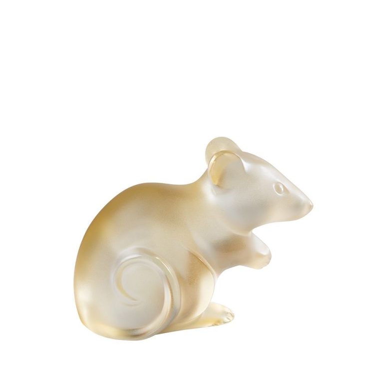 LALIQUE Lalique Мышь, хрусталь с золотым блеском
