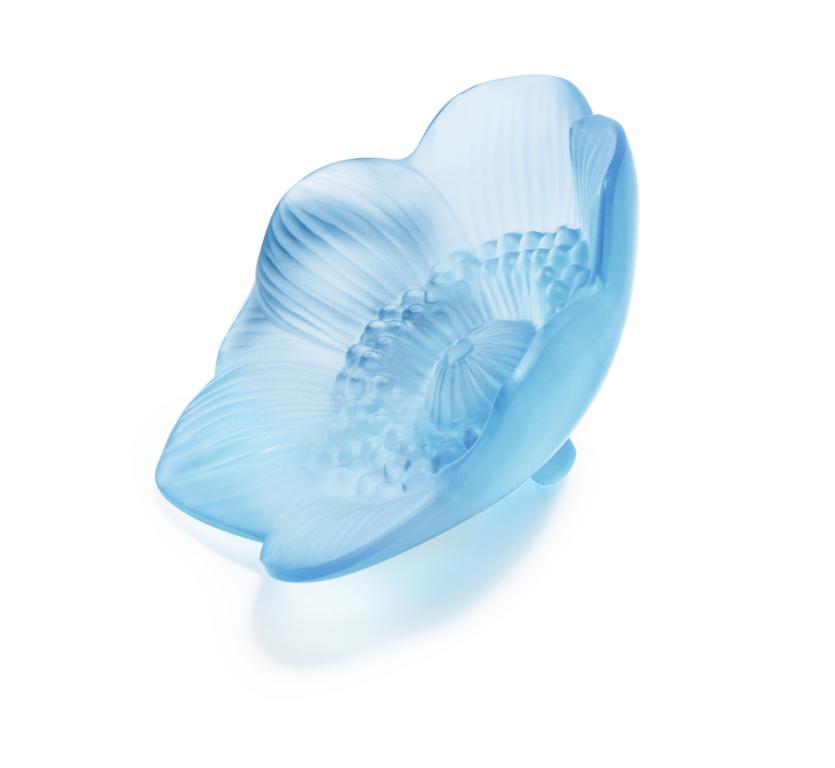 LALIQUE Anemone малая скульптура, бирюзовый хрусталь