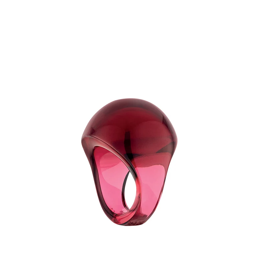 LALIQUE Cabochon Ring Red 55